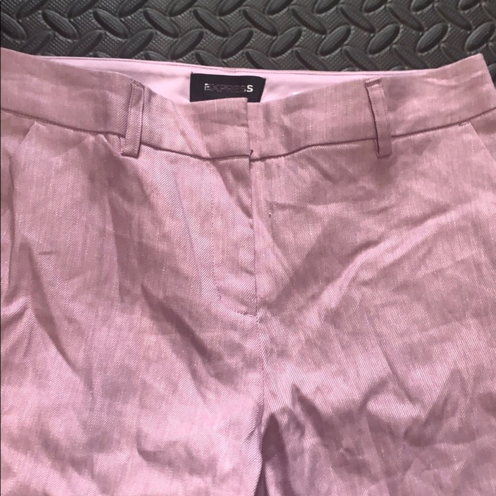 New ankle mid rise columnist slim leg pink linen - Picture 4 of 5